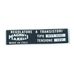 Voltage Regulator Decal RTT 101C