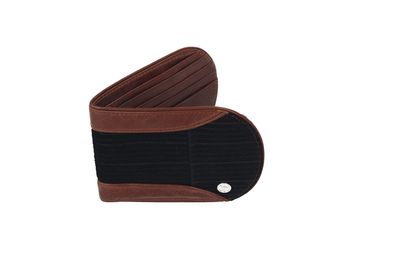 Wallets - Black/Brown Suede (W/O Coin Pocket) 