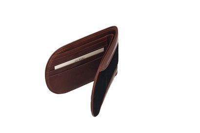 Wallets - Black/Brown Suede (W/O Coin Pocket) 