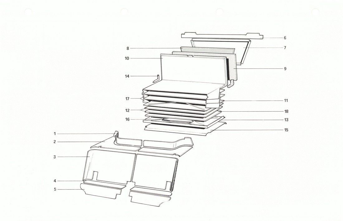 Schematic: Passenger and luggage compartments insulation