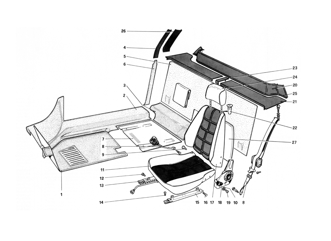 Schematic: Interior Trim, Accessories And Seats