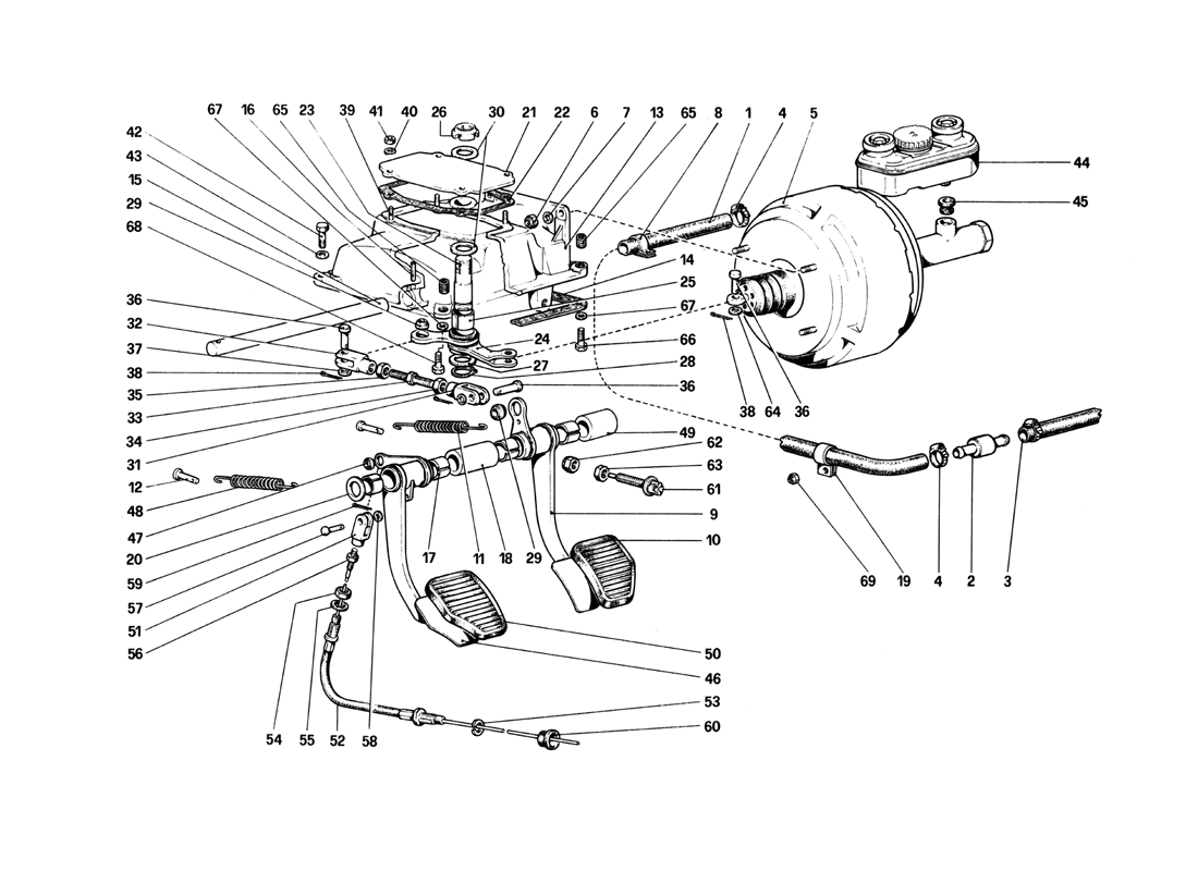 Schematic: Pedal Board - Brake And Clutch Controls