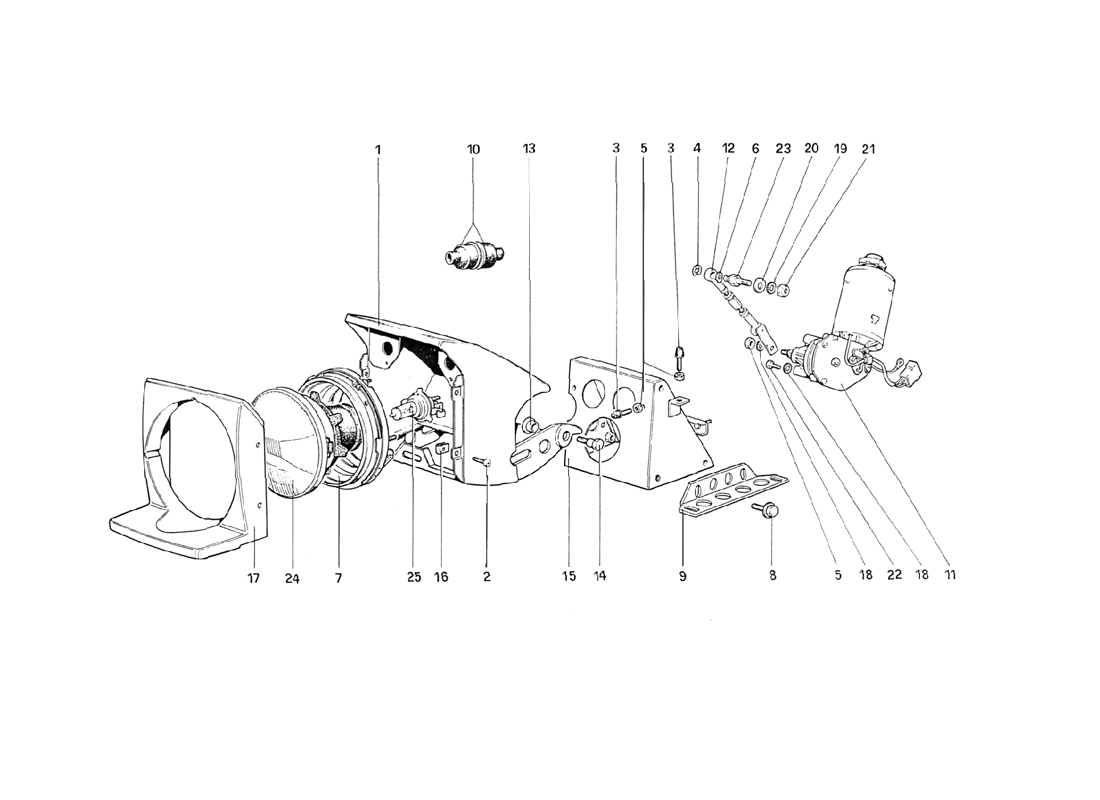 Schematic: Lights Lifting Device and Headlights