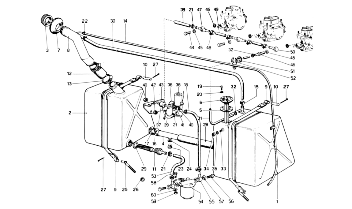 Fuel System Classic Ferrari Parts Schematics