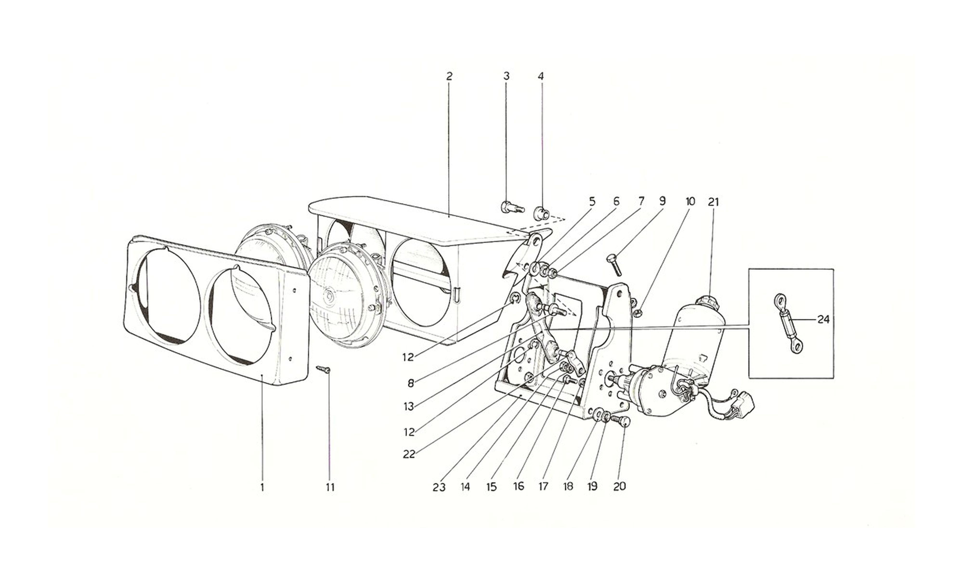 Schematic: Headlights Lifting Device
