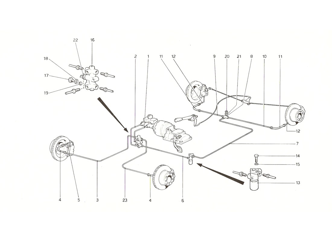 Schematic: Brake System (Up To No. 11482 Gs - 12… Gd-11462 Usa)