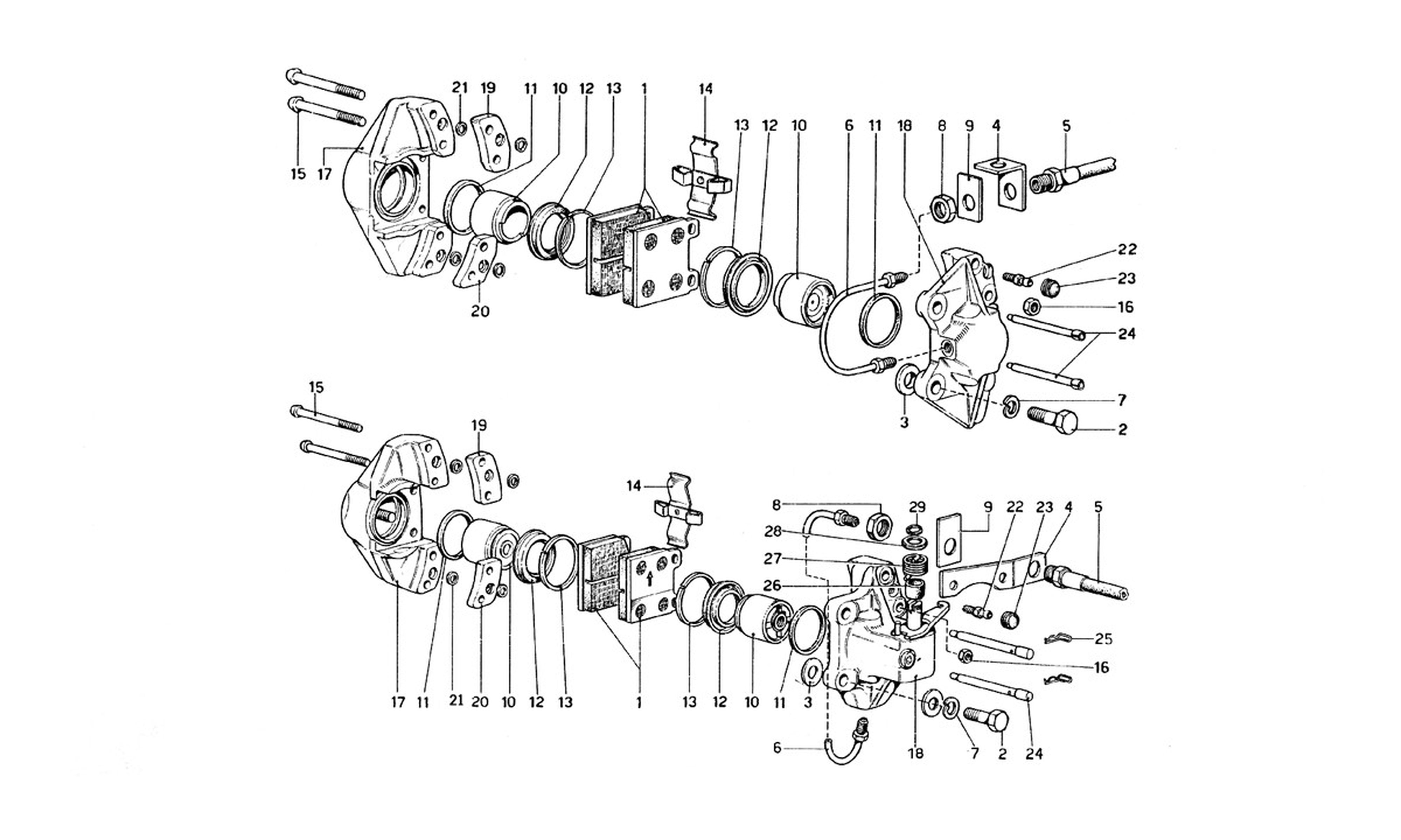 Schematic: Caliper For Front And Rear Brakes