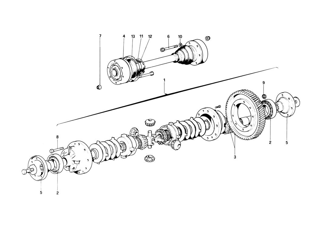 Schematic: Differential And Axle Shafts