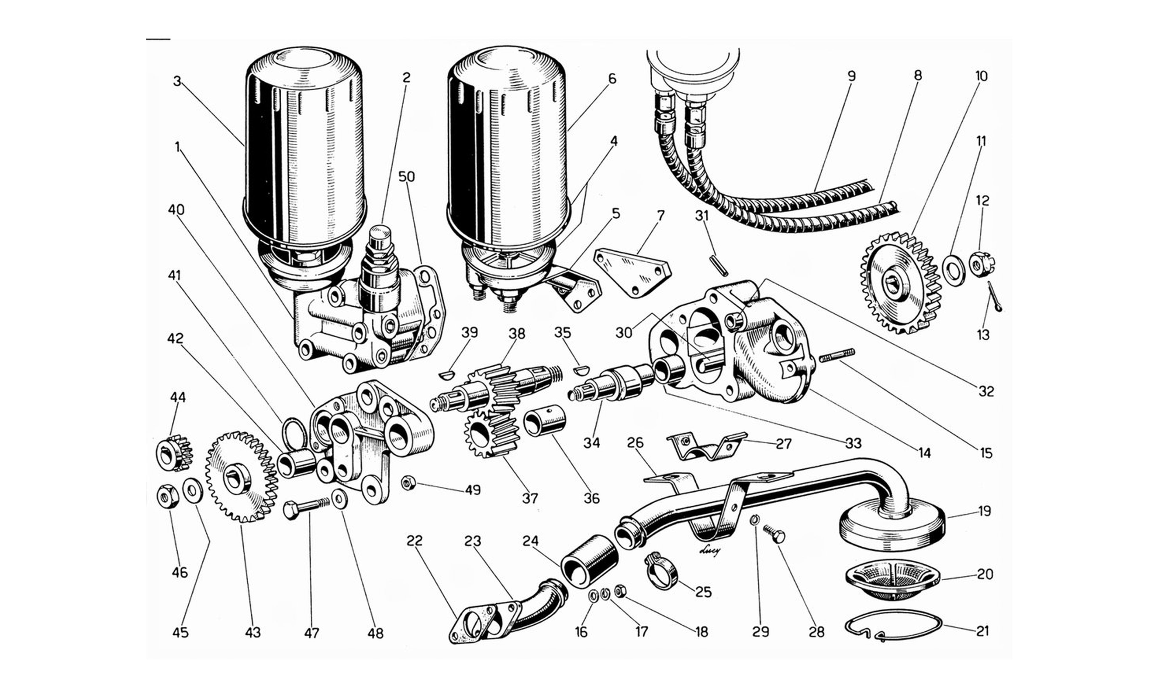Schematic: Oil Pump and Filters