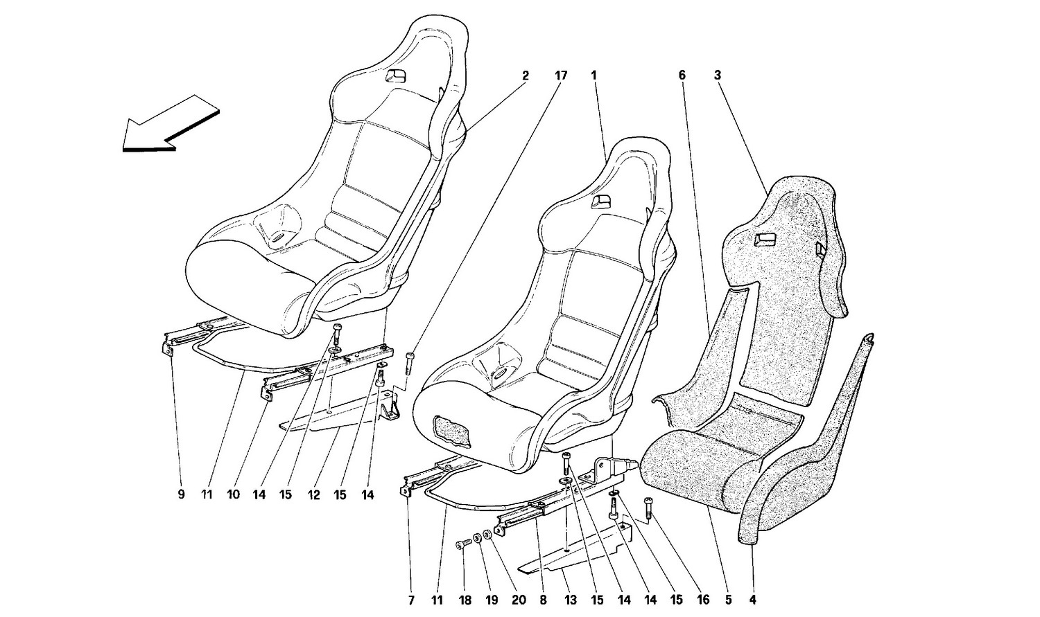 Schematic: Seats -Valid For 348 Comp.-