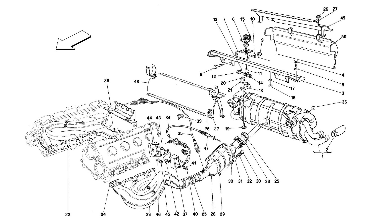 Schematic: Exhaust System -Valid For Usa And Cdn-