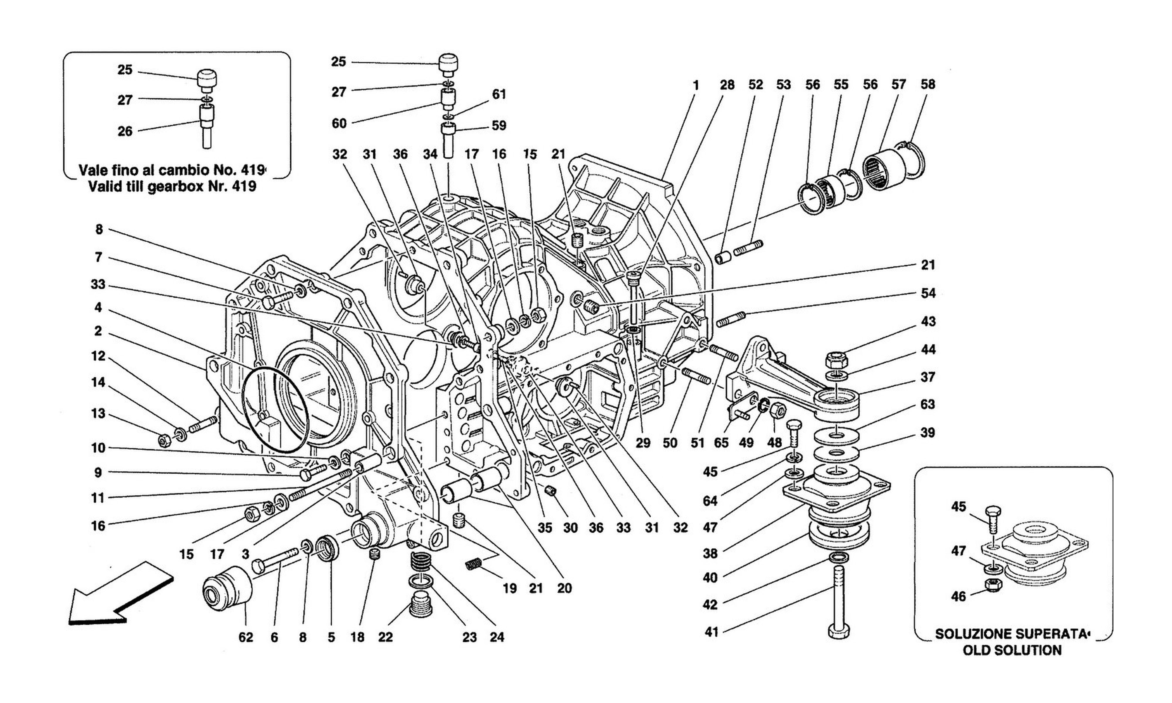 Schematic: Gearbox - Differential Housing And Intermediate Casing