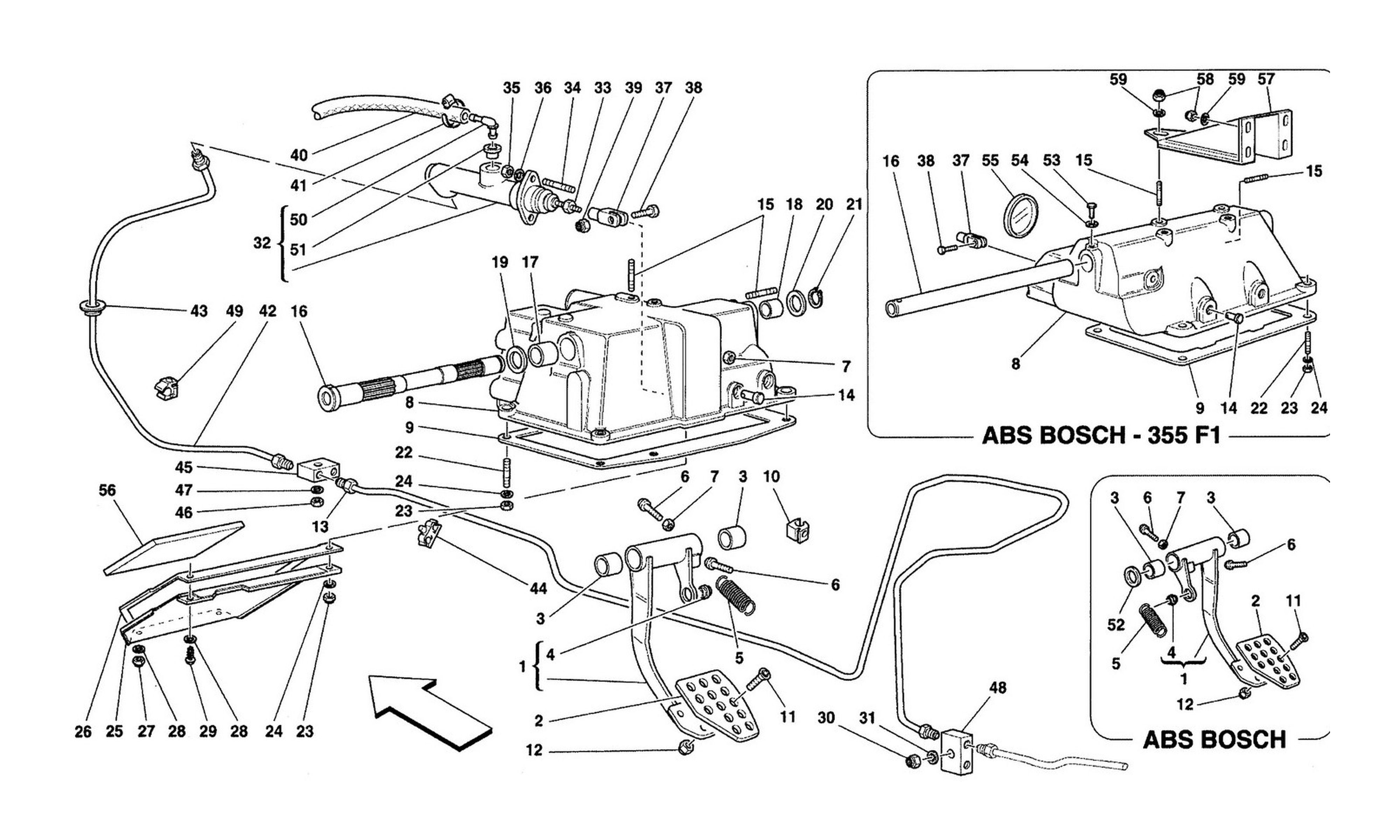 Schematic: Clutch Release Control And Pedal Support -Not For Rhd