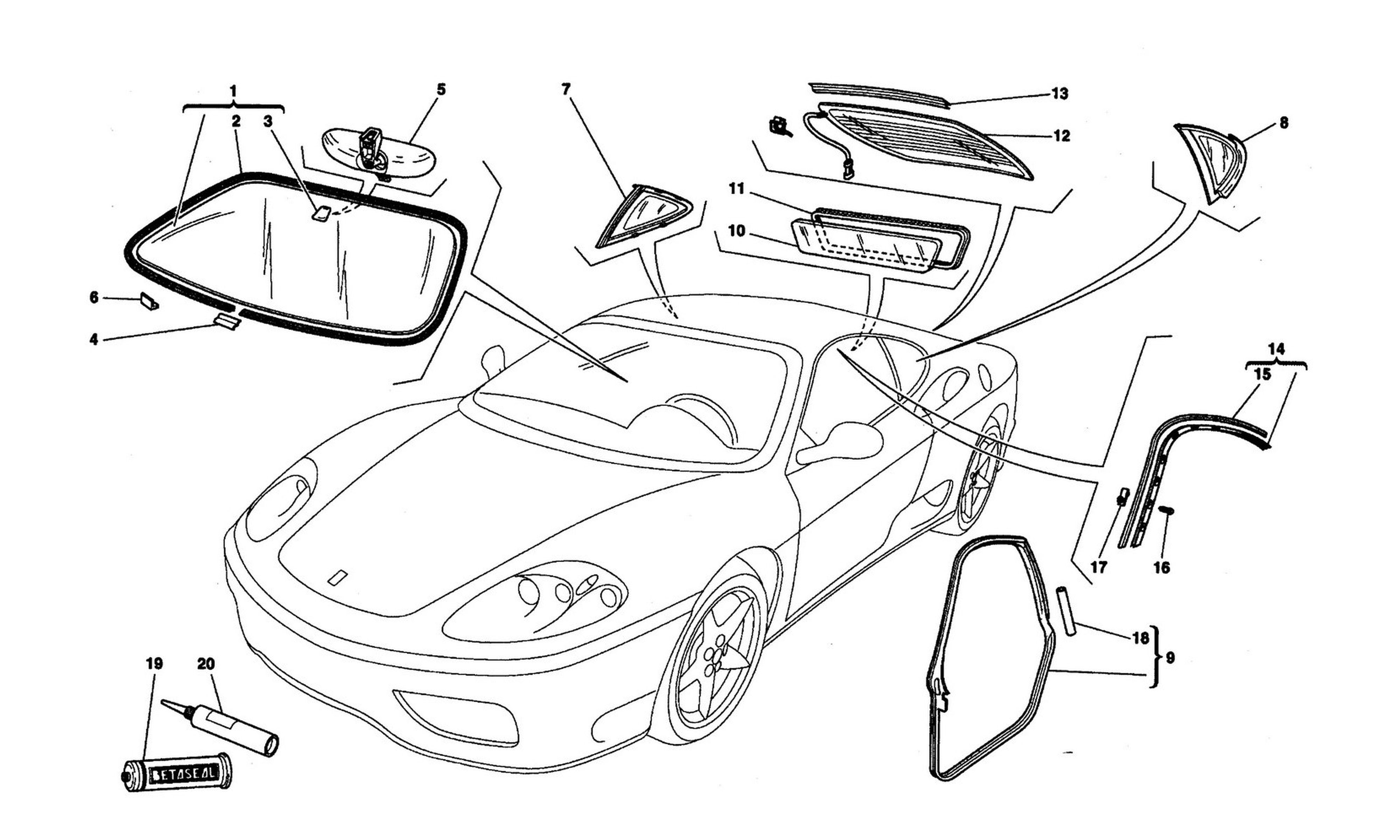 Schematic: Glasses And Gaskets
