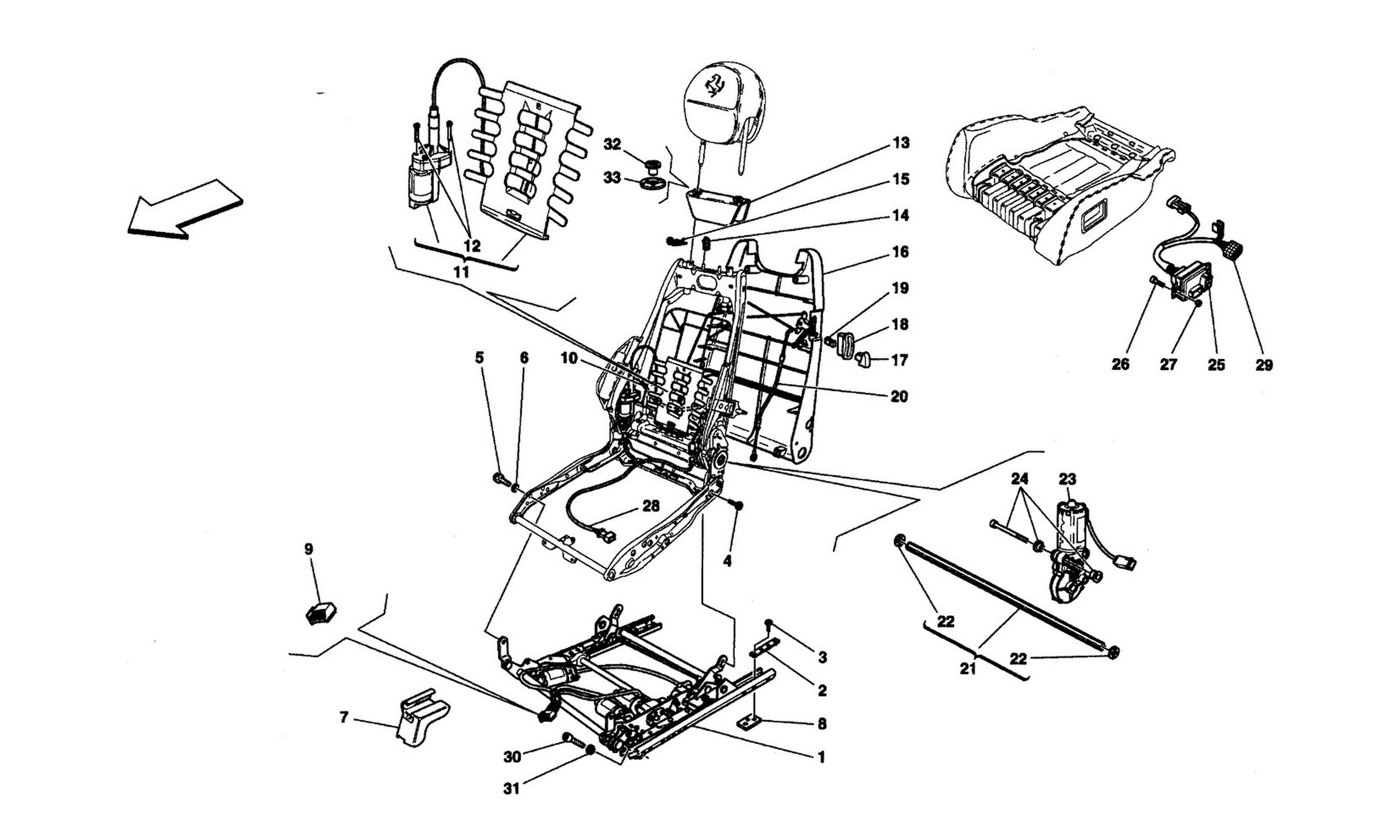 Schematic: Electrical Seat - Guide And Movement