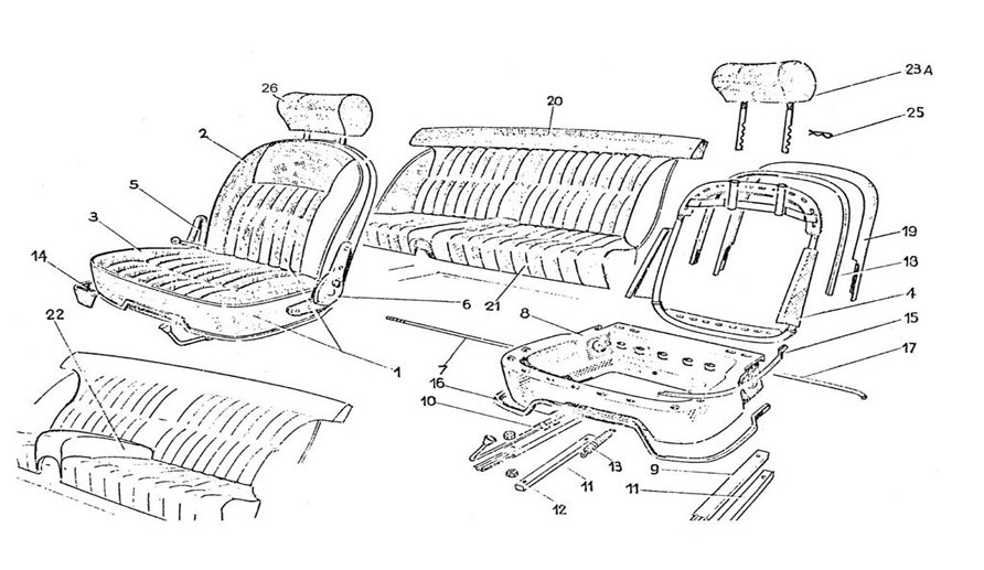 Schematic: Front & Rear Seats