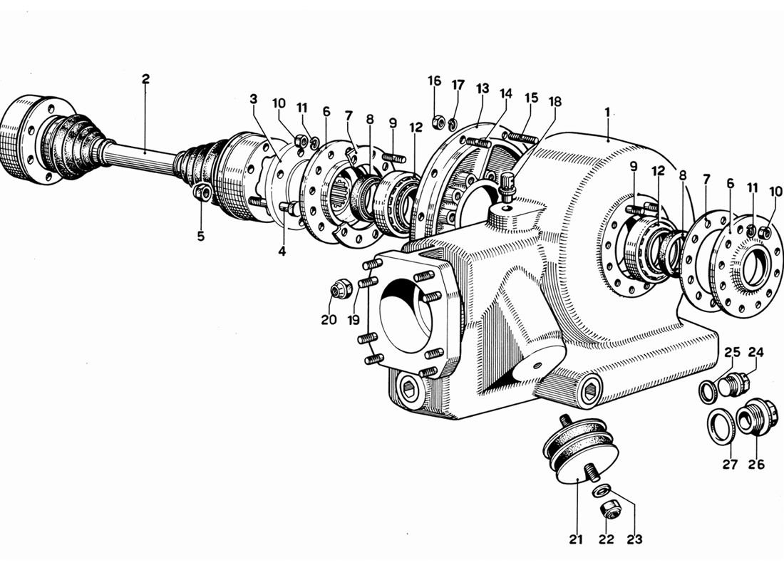 Schematic: Rear Axle And Axle
