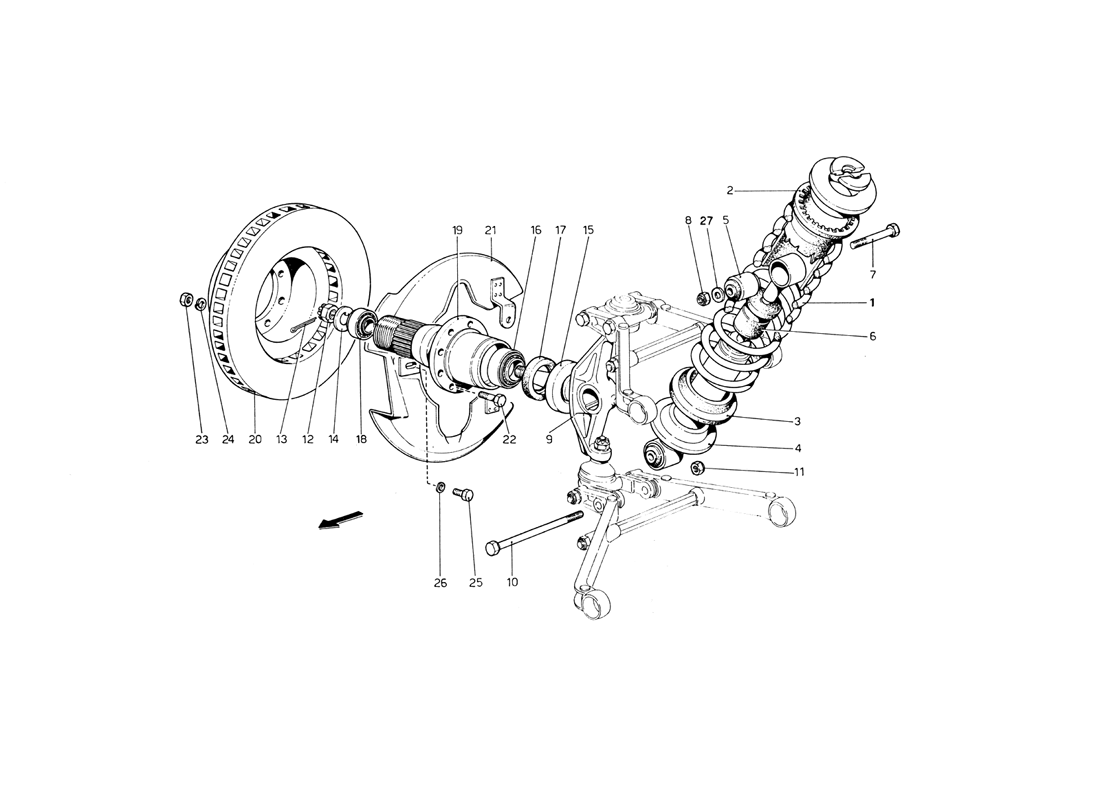 Schematic: Front Suspension - Shock Absorbers