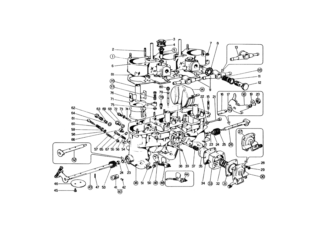 Schematic: Weber Carburettors (40 If 3C 1/2/3/4)