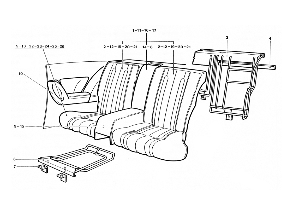 Schematic: Rear Seats