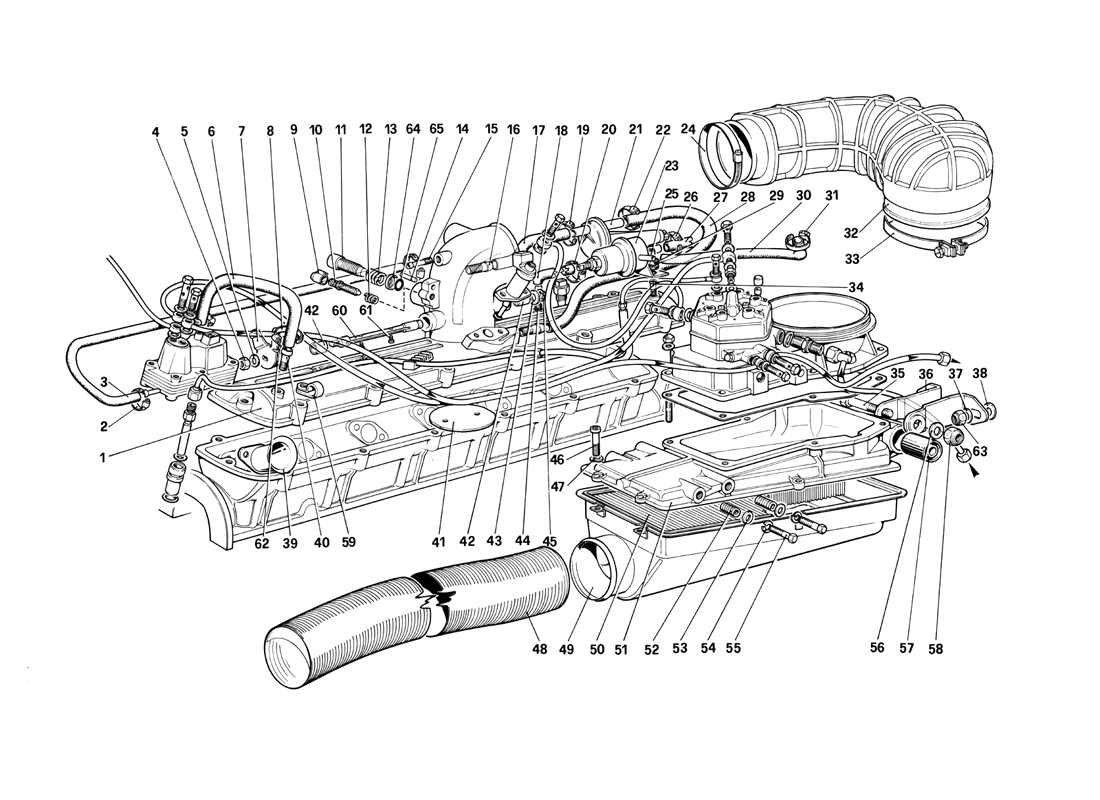 Schematic: Fuel Injection System - Air Intake, Lines