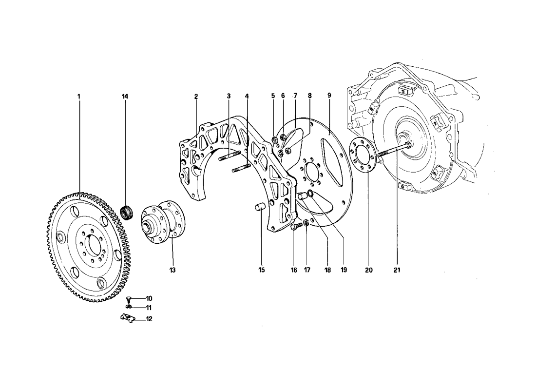 Schematic: Engine Flywheel And Clutch Housing Spacer - 4