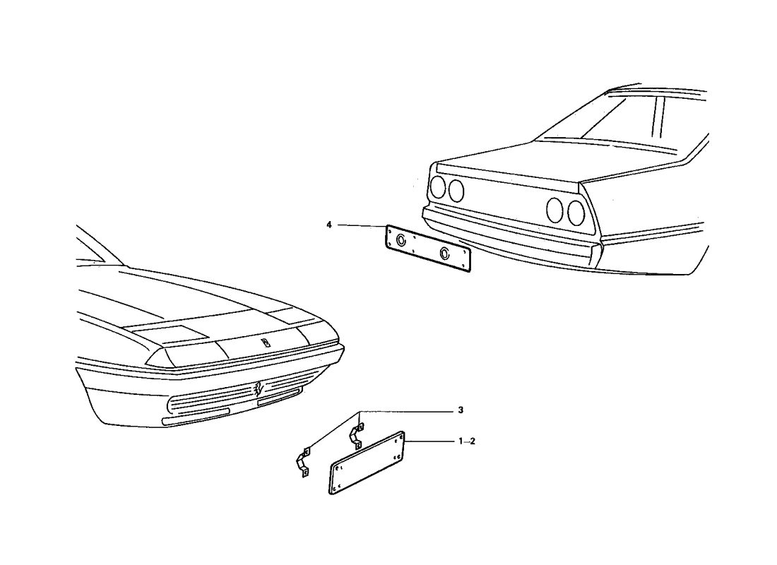 Schematic: License Plate Mounting