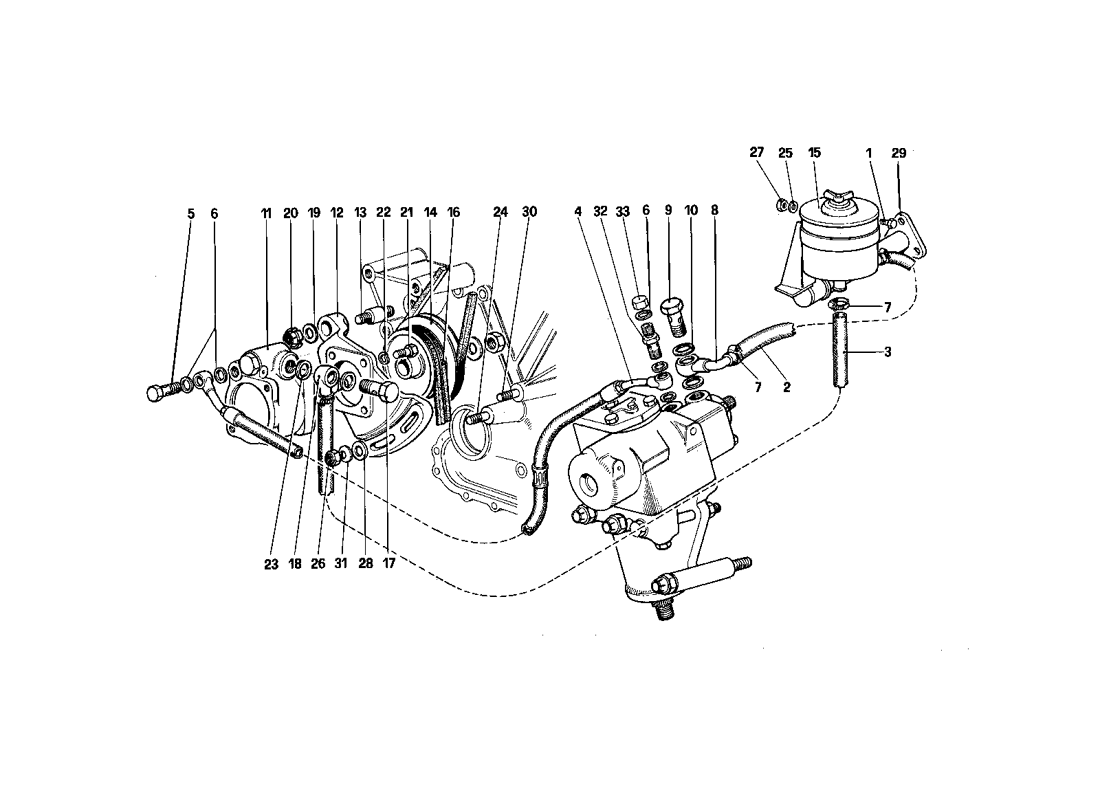 Schematic: Hydraulic Steering System