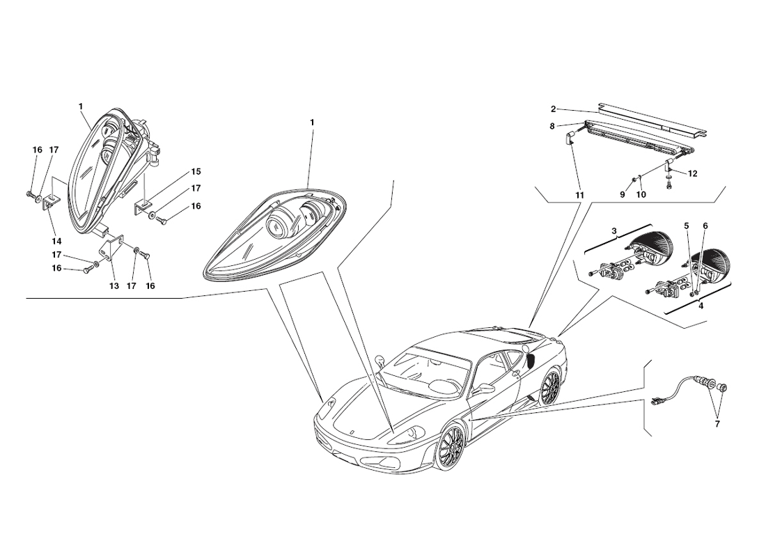 Schematic: Front And Rear Lights