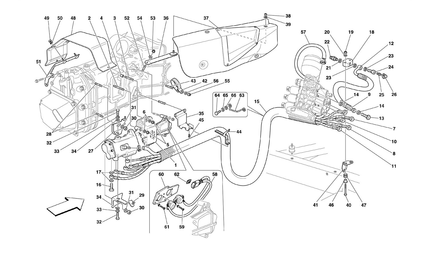 Schematic: F1 Clutch And Gearbox Hydraulic Control -Valid For F1-