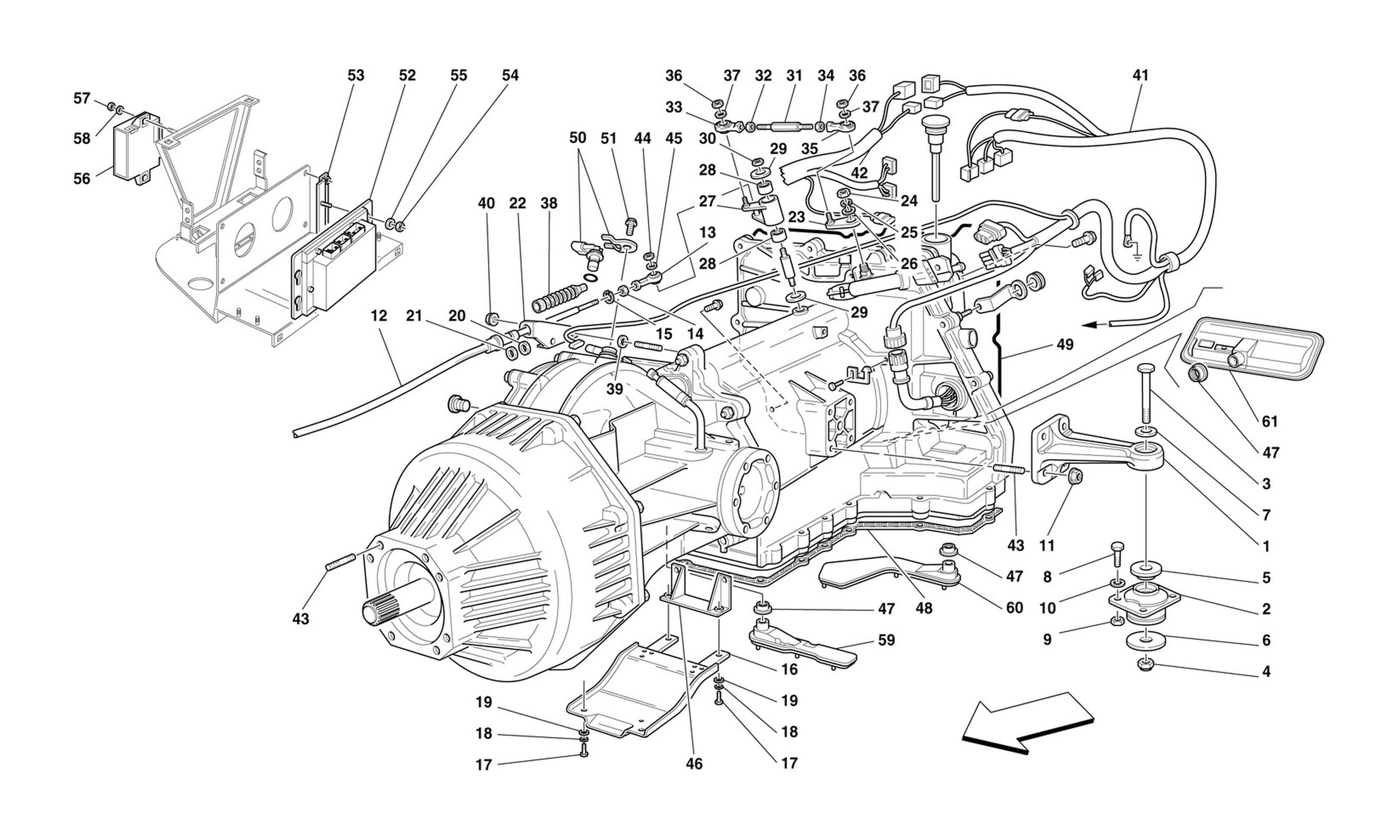 Schematic: Complete Gearbox -Valid For 456 Gta