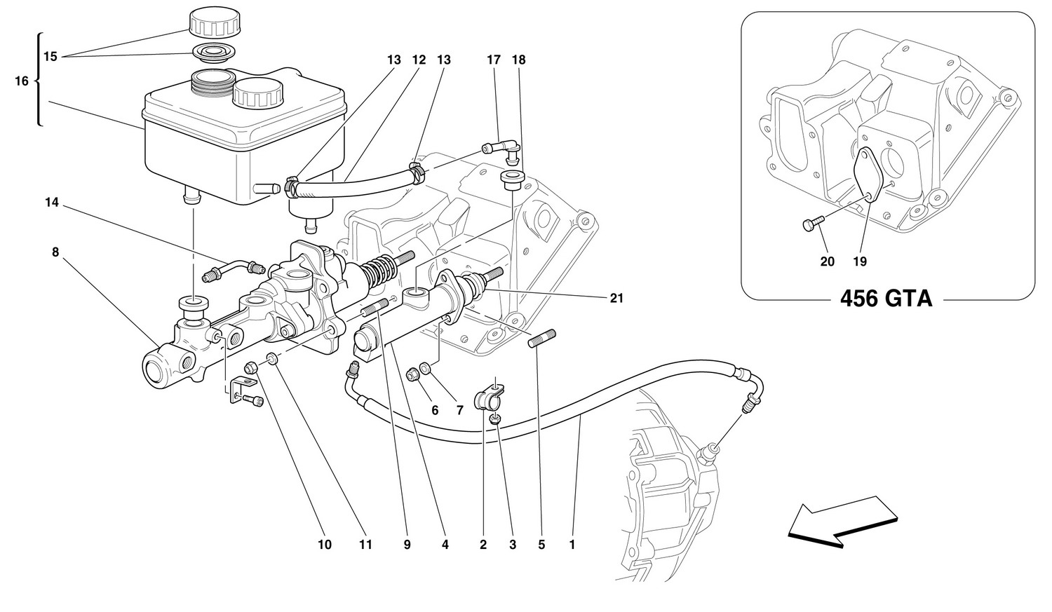 Schematic: Brake And Clutch Hydraulic System - Rhd