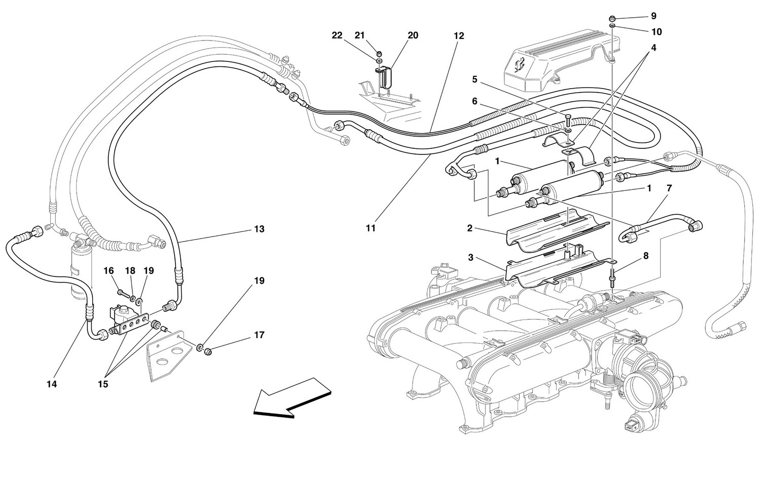Schematic: Fuel Cooling System -Valid For Usa M.Y. 2000 And Cdn M.Y. 2000-