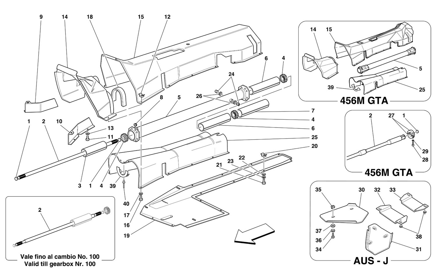 Schematic: Engine Connection Tube - Gearbox And Insulation