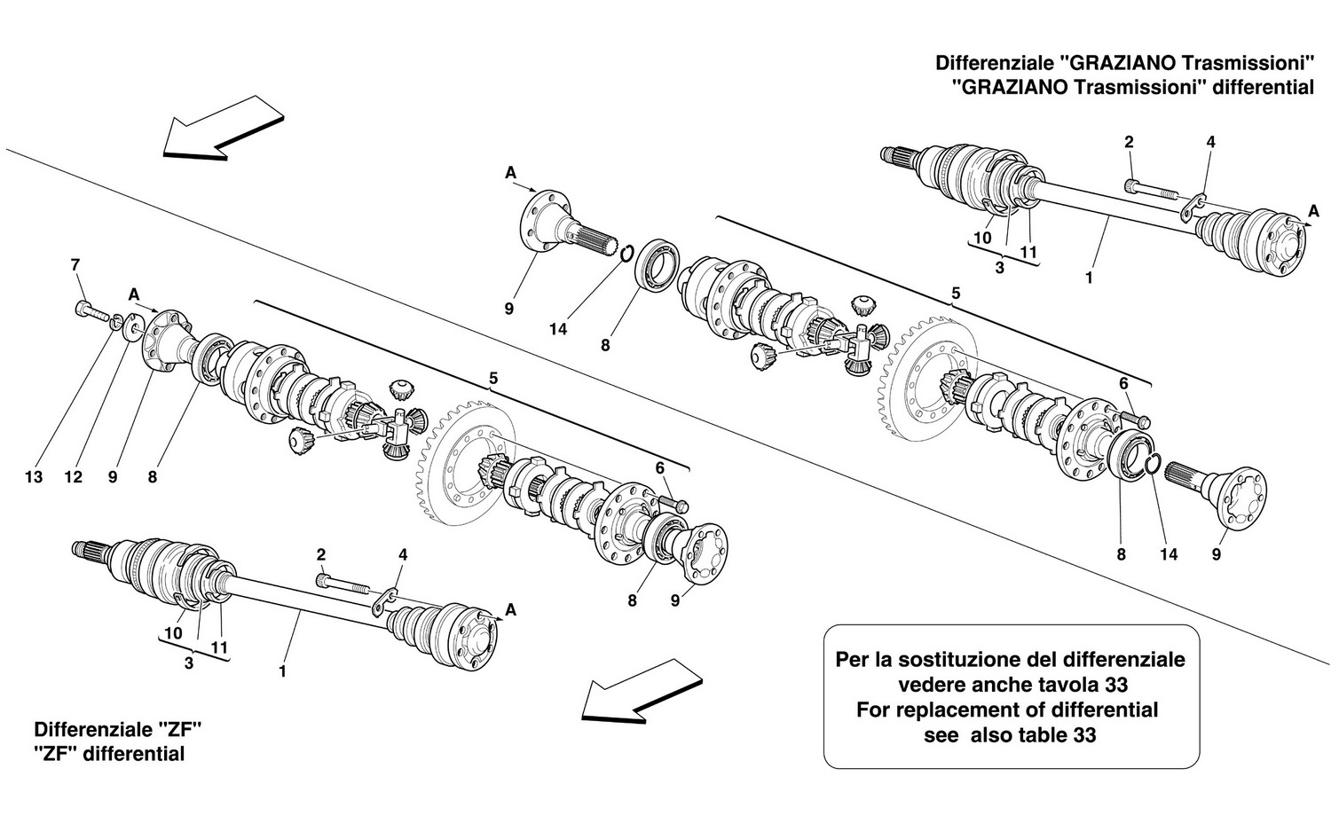 Schematic: Differential And Axle Shaft -Not For 456M Gta