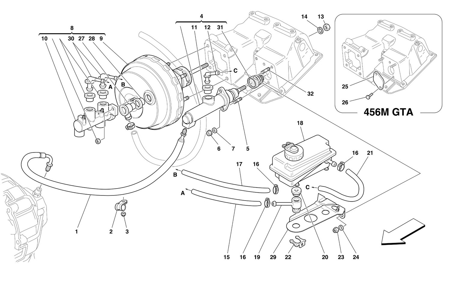 Schematic: Brake And Clutch Hydraulic System - Lhd