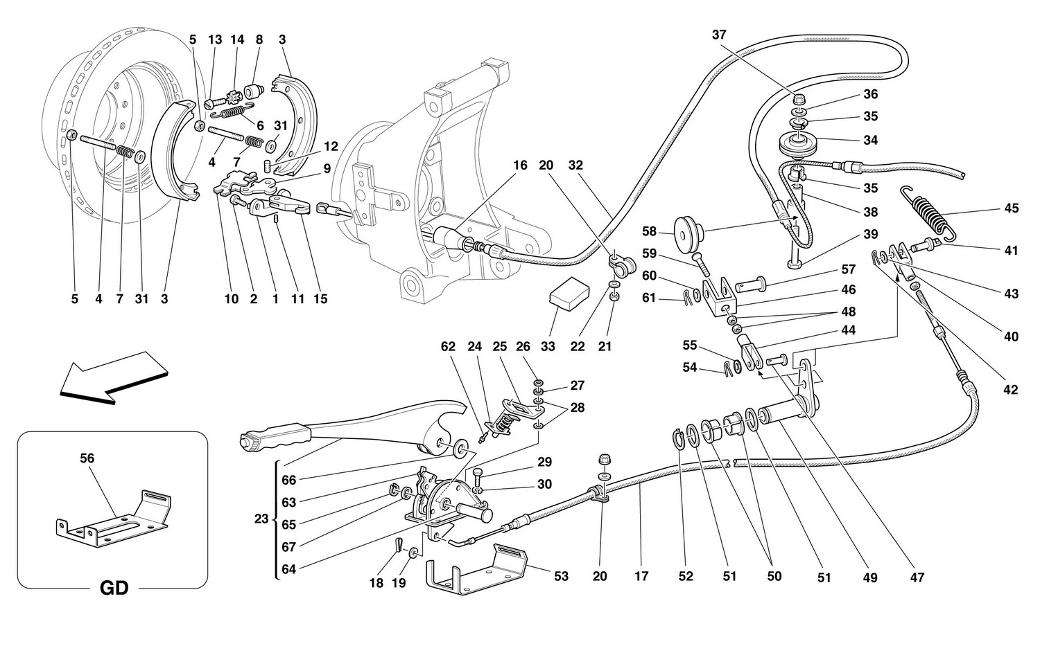 Schematic: Hand-Brake Control -Valid For 456M Gta