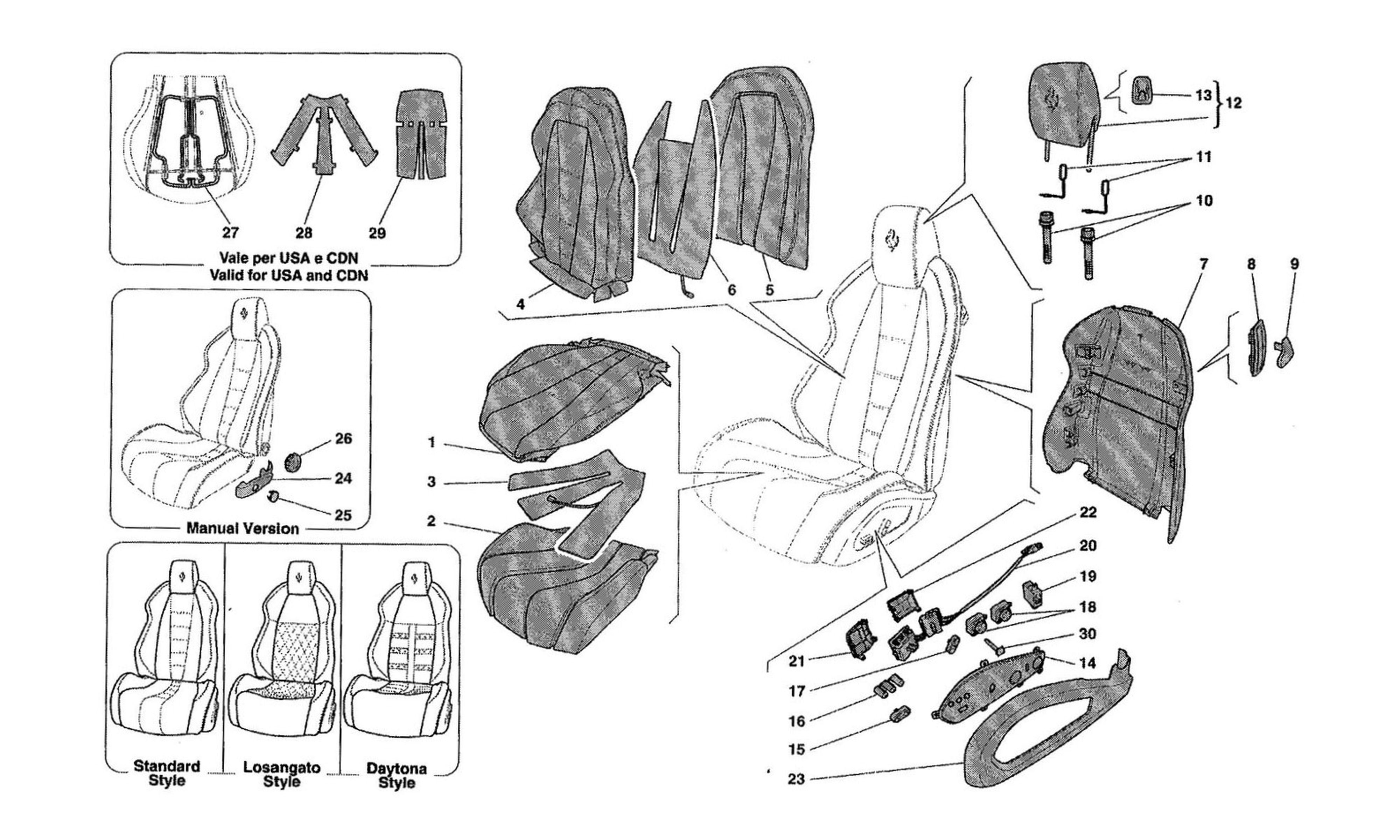 Schematic: Seats - Upholstery And Accessories