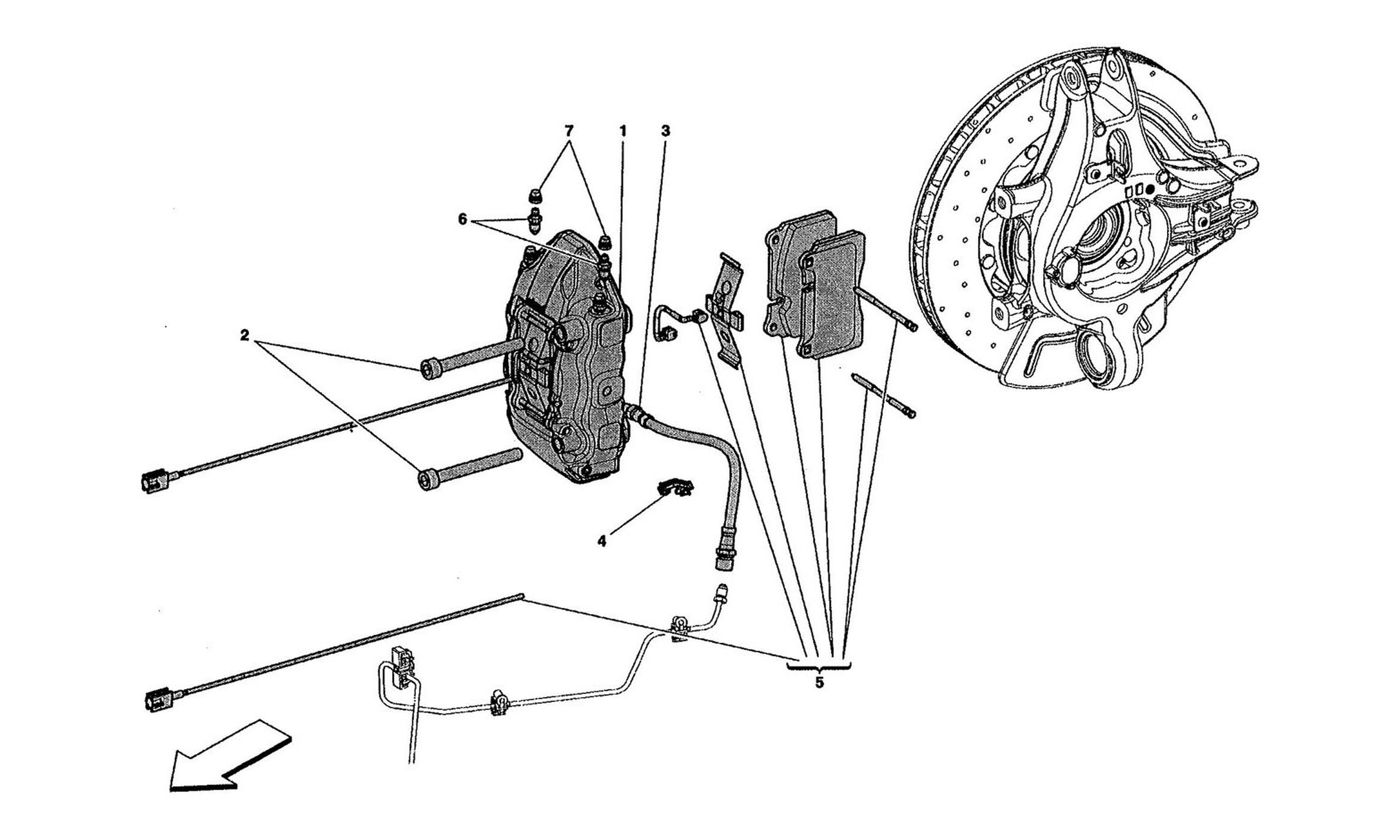 Schematic: Rear Brake Callipers