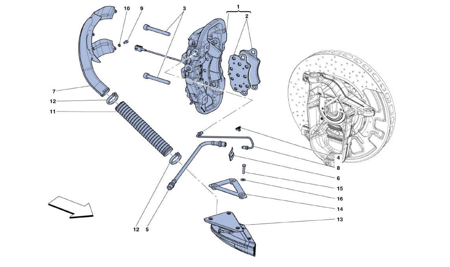 Schematic: Brake Calipers - Front