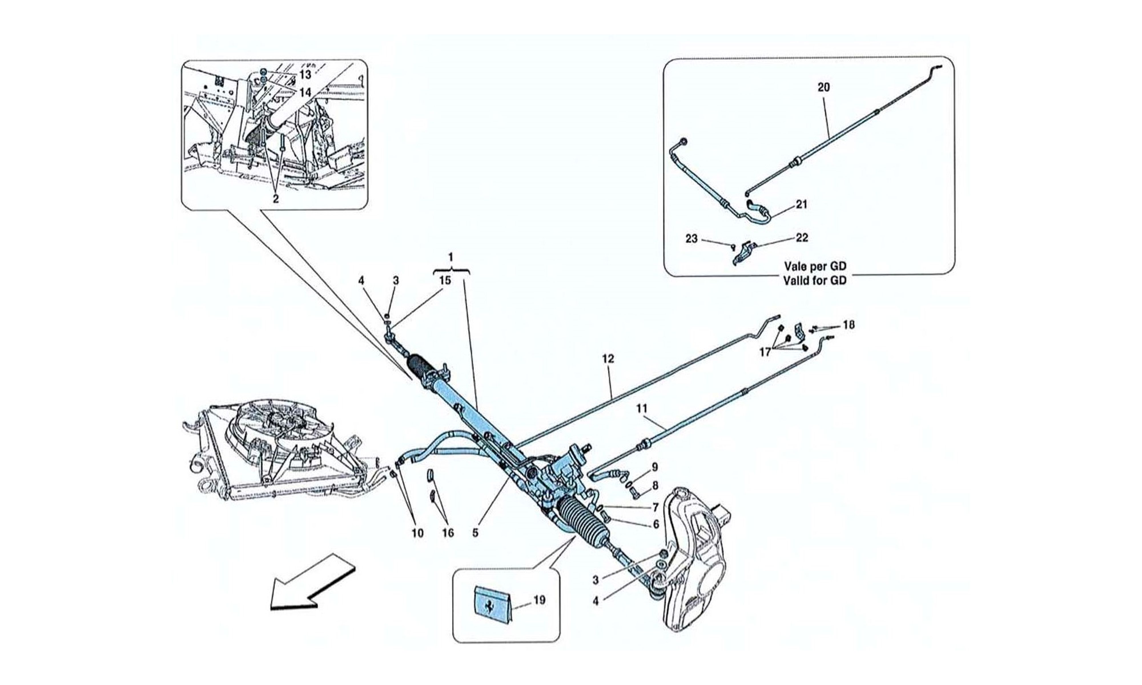 Schematic: Hydraulic Power Steering Box