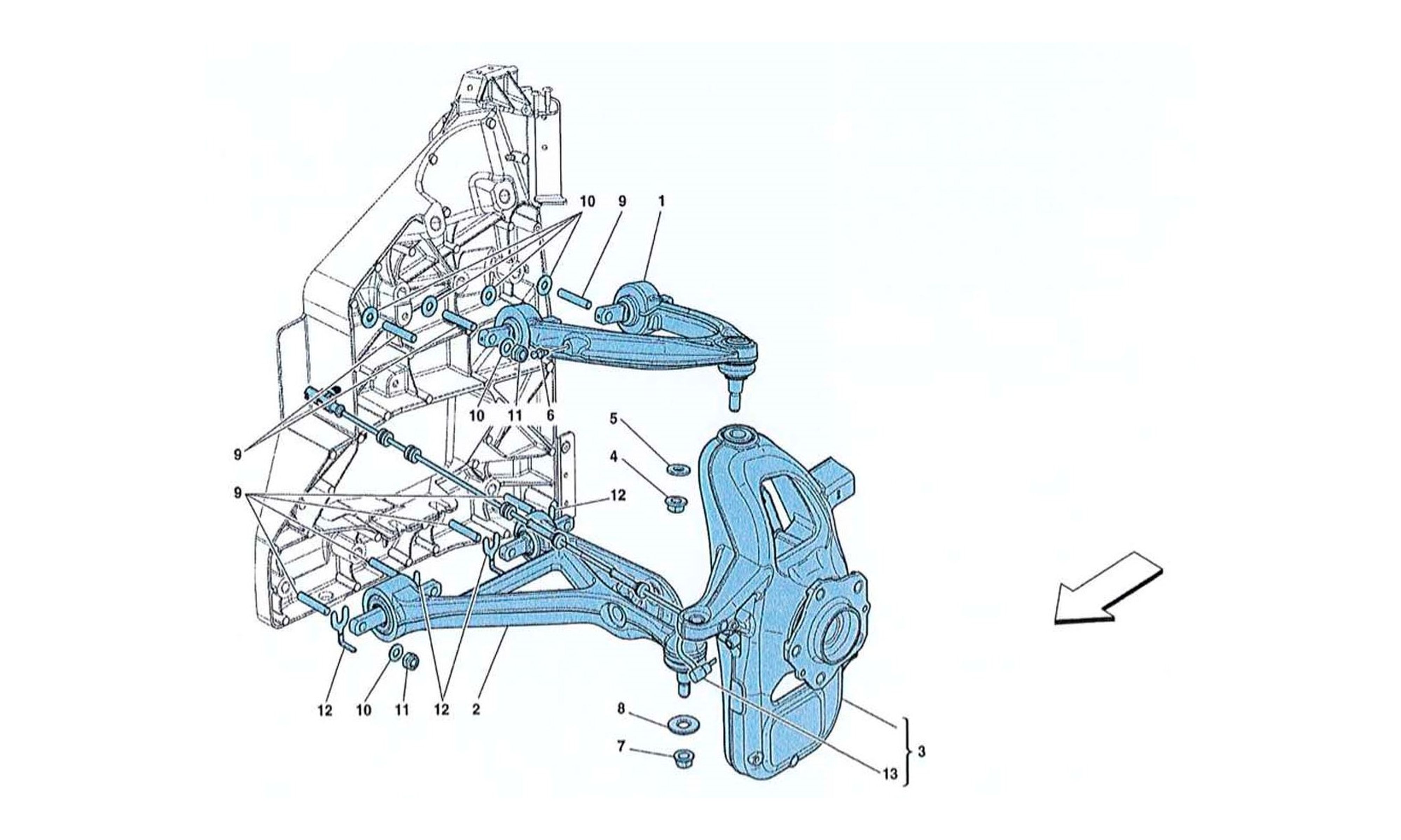 Schematic: Front Suspension Arms