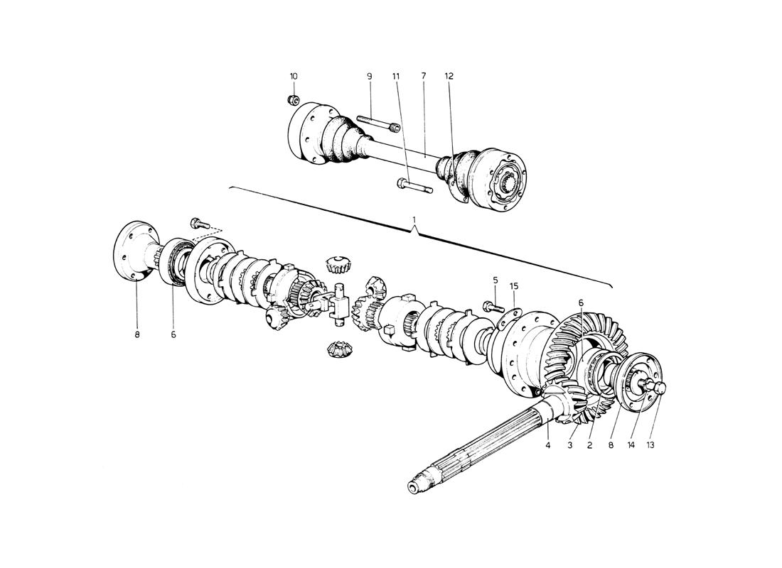Schematic: Differential And Axle Shafts