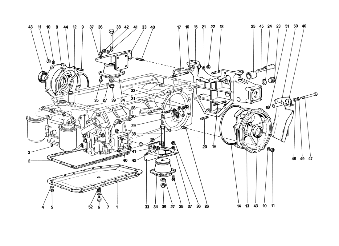 Schematic: Gearbox - Mountings And Covers