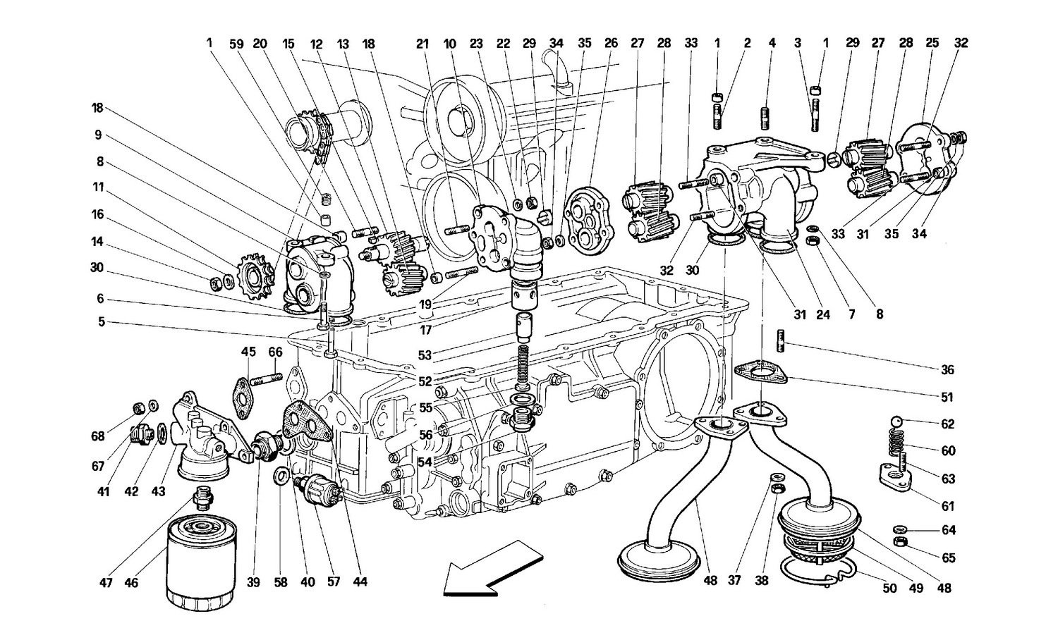 Schematic: Lubrication - Pumps And Oil Filter