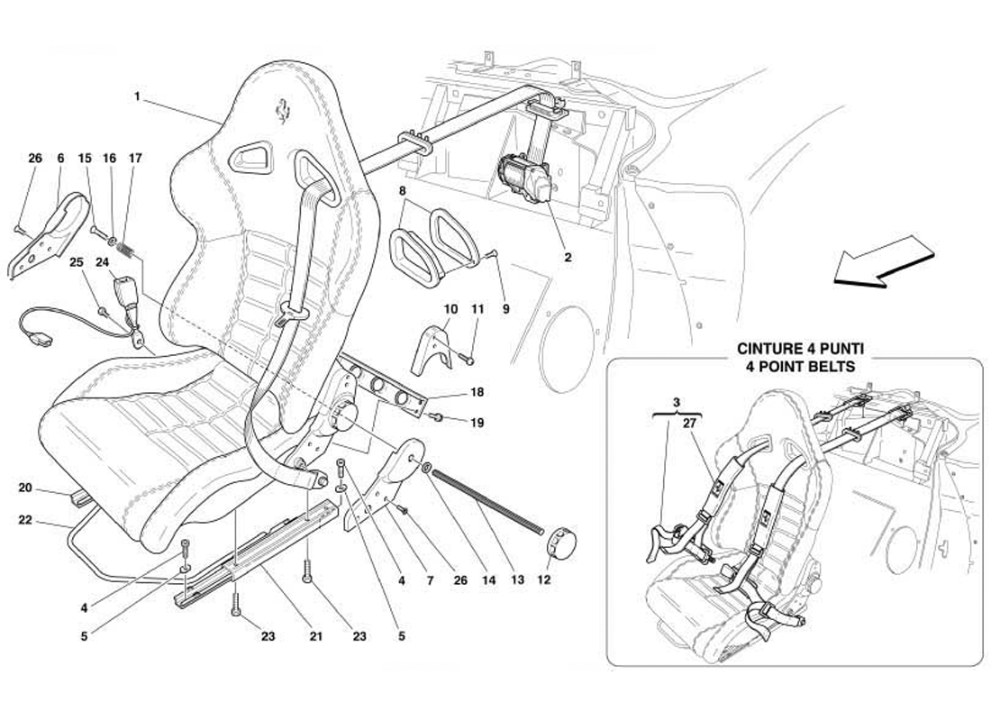 Schematic: Seat And Safety Belts
