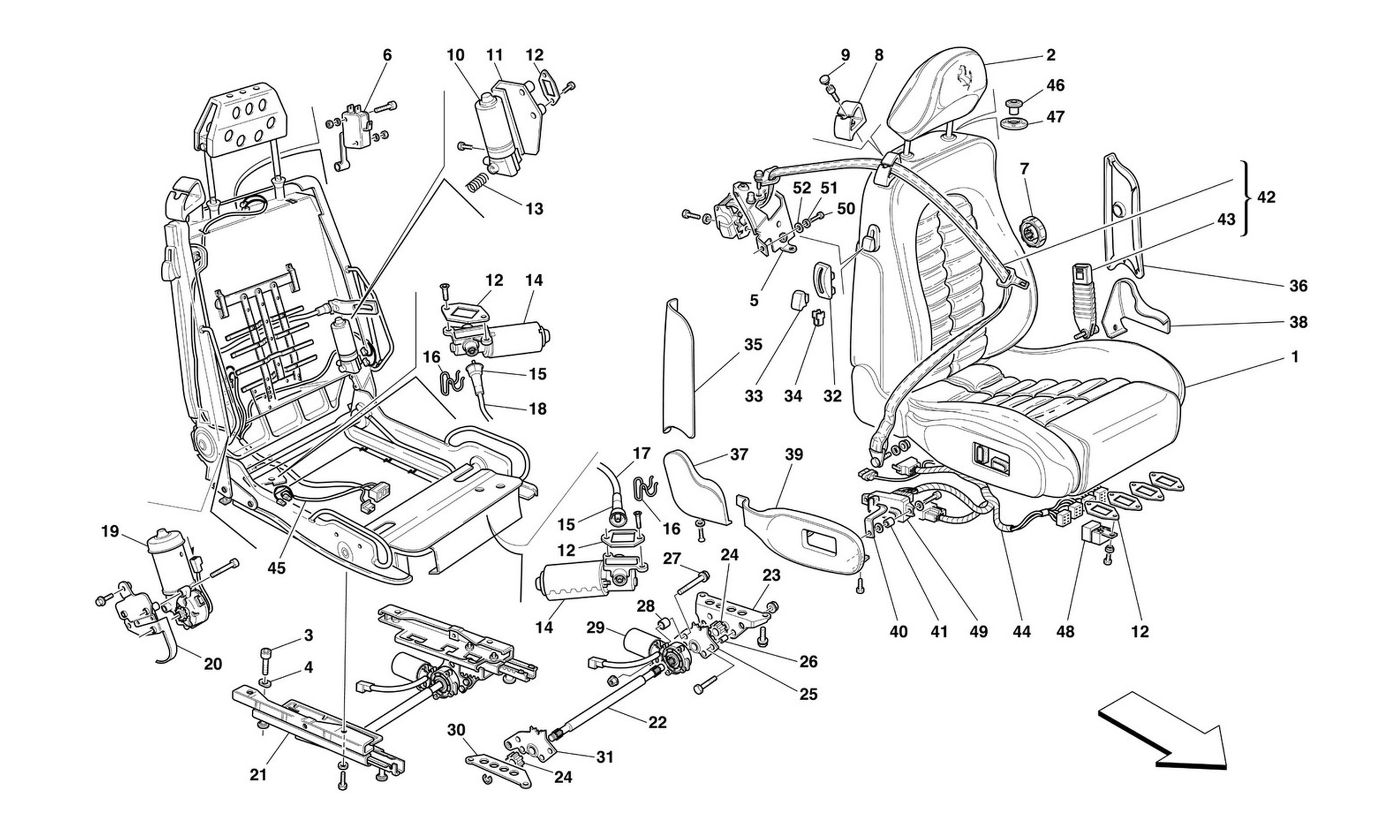 Schematic: Seat And Safety Belts -Comfort-