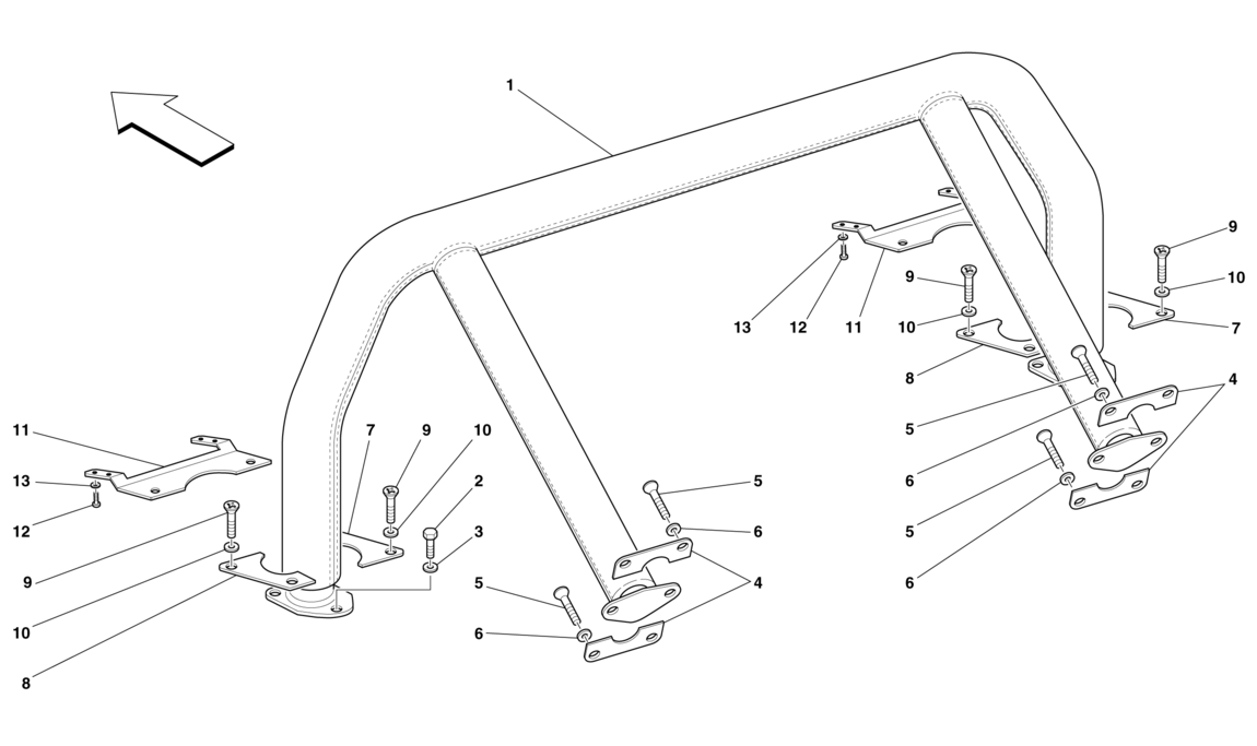 Schematic: Rollbar -Not For Usa, Cdn And Aus-