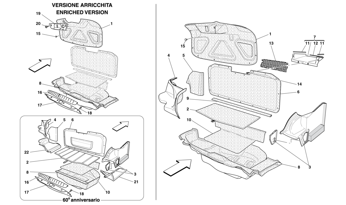 Schematic: Luggage Compartment Upholstery