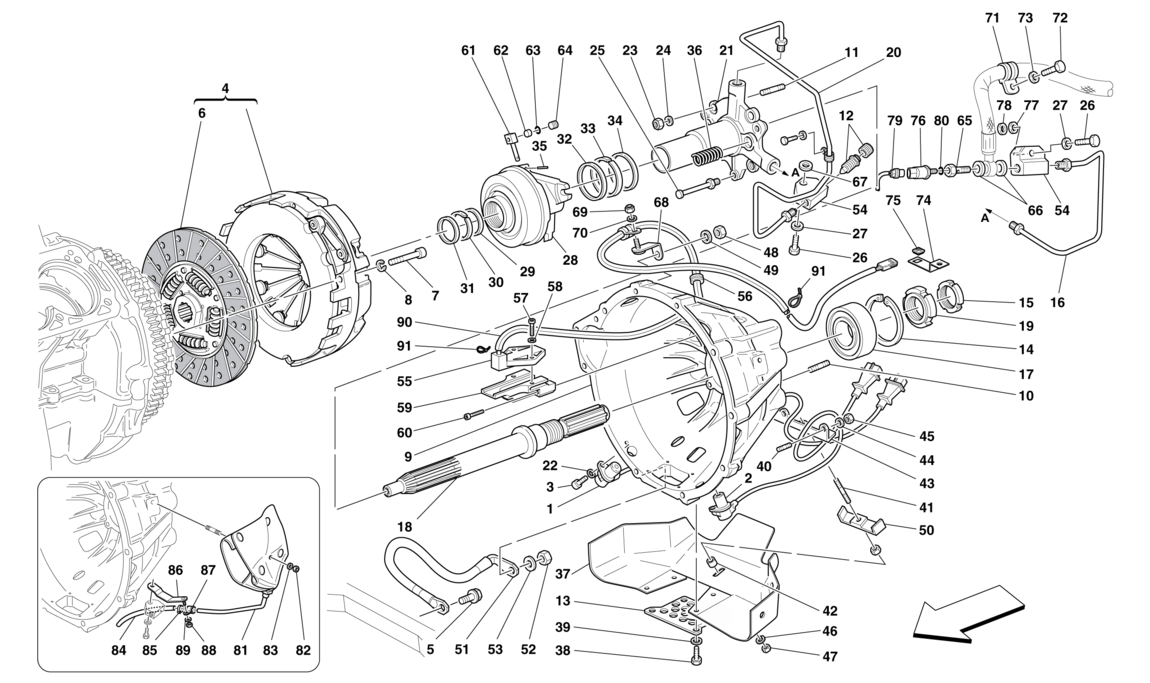 Schematic: Clutch And Controls -Applicable For F1-